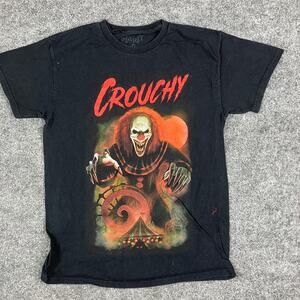 Spirit Halloween T-Shirt Mens M Black Crouchy Clown Graphic Horror Tee